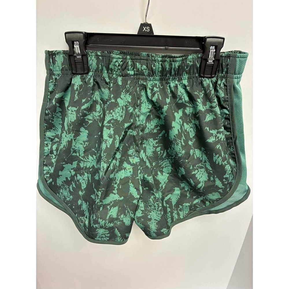 Nike Womens Green Printed Tempo Dri Fit Brief Lined Running Shorts Size XS NWT